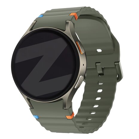 Bandz Bandz Samsung Galaxy Watch 4 Classic 46mm wave band 'Easy fit' (groen)