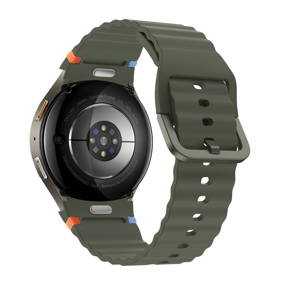 Bandz Bandz Samsung Galaxy Watch 4 Classic 42mm wave band 'Easy fit' (groen)