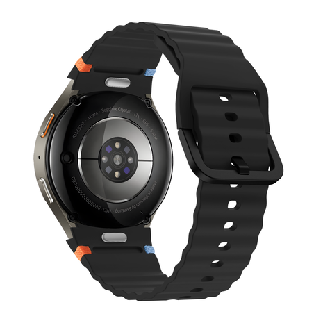 Bandz Bandz Samsung Galaxy Watch 5 - 44mm wave band 'Easy fit' (zwart) Bandz Bandz Samsung Galaxy Watch 5 - 44mm wave band 'Easy fit' (zwart)