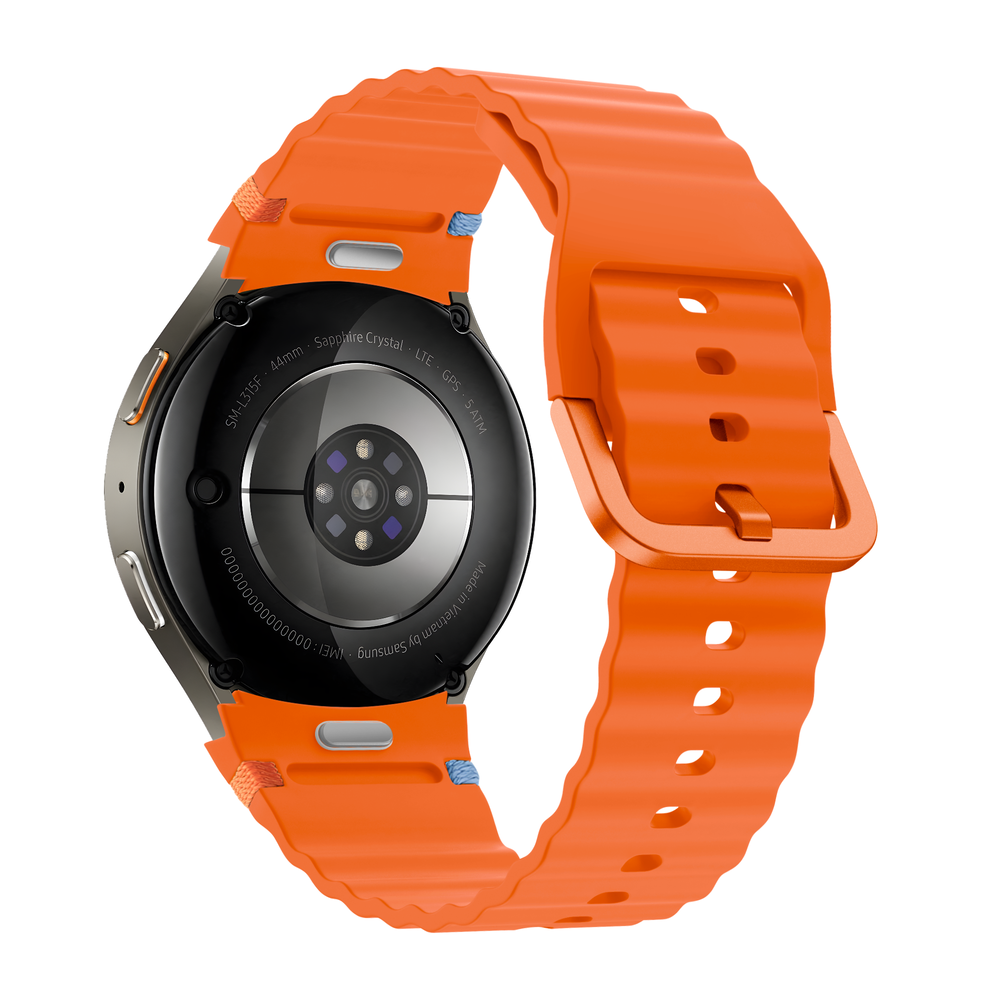 Bandz Bandz Samsung Galaxy Watch 6 Classic - 43mm wave band 'Easy fit' (oranje)