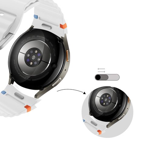 Bandz Bandz Samsung Galaxy Watch 7 - 44mm wave band 'Easy fit' (wit)