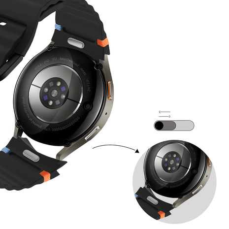 Bandz Bandz Samsung Galaxy Watch FE wave band 'Easy fit' (zwart) Bandz Bandz Samsung Galaxy Watch FE wave band 'Easy fit' (zwart)