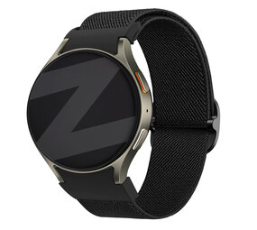 Bandz Bandz Samsung Galaxy Watch 4 44mm elastische band 'Easy fit' (zwart)