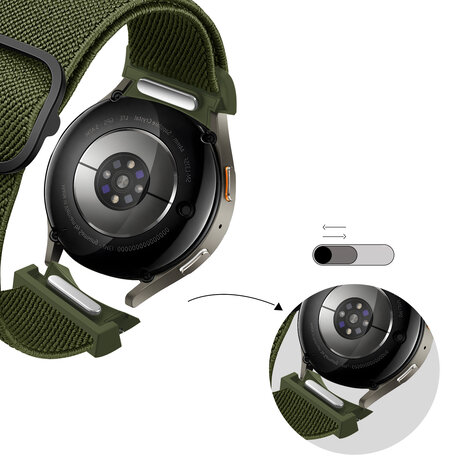 Bandz Bandz Samsung Galaxy Watch 4 44mm elastische band 'Easy fit' (groen) Bandz Bandz Samsung Galaxy Watch 4 44mm elastische band 'Easy fit' (groen)