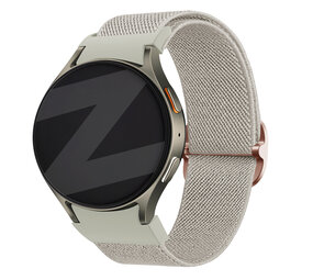 Bandz Bandz Samsung Galaxy Watch 4 44mm elastische band 'Easy fit' (beige)