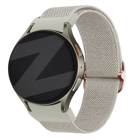 Bandz Bandz Samsung Galaxy Watch 4 44mm elastische band 'Easy fit' (beige)