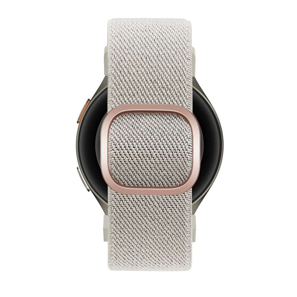 Bandz Bandz Samsung Galaxy Watch 4 44mm elastische band 'Easy fit' (beige)