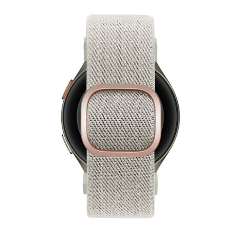 Bandz Bandz Samsung Galaxy Watch 4 44mm elastische band 'Easy fit' (beige)