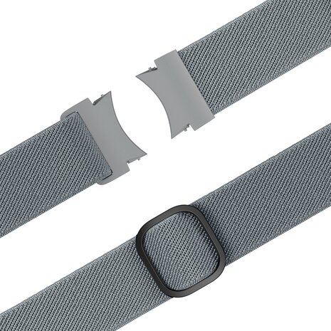 Bandz Bandz Samsung Galaxy Watch 4 Classic 46mm elastische band 'Easy fit' (grijsblauw)