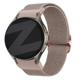 Bandz Bandz Samsung Galaxy Watch 4 Classic 46mm elastische band 'Easy fit' (milk tea)