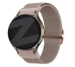Bandz Bandz Samsung Galaxy Watch 4 Classic 46mm elastische band 'Easy fit' (milk tea)