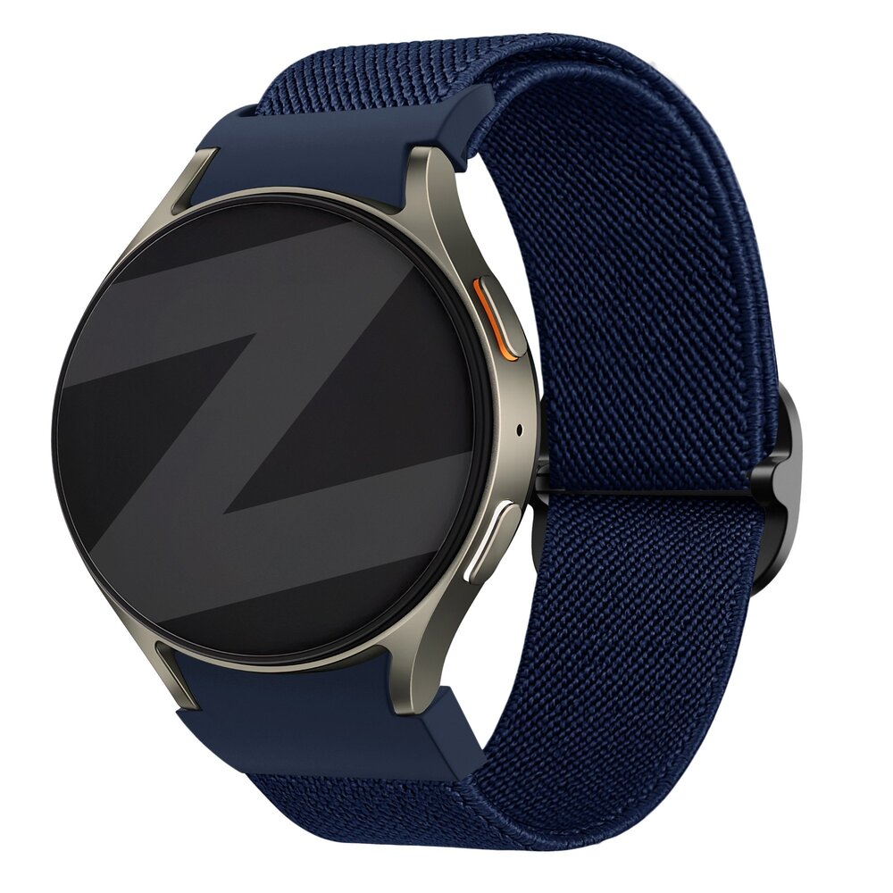 Bandz Bandz Samsung Galaxy Watch 5 - 44mm elastische band 'Easy fit' (donkerblauw)