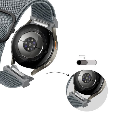 Bandz Bandz Samsung Galaxy Watch 5 - 40mm elastische band 'Easy fit' (grijsblauw)