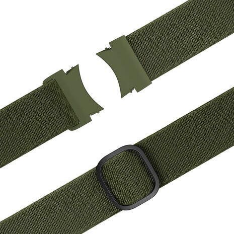 Bandz Bandz Samsung Galaxy Watch 6 Classic - 47mm elastische band 'Easy fit' (groen)