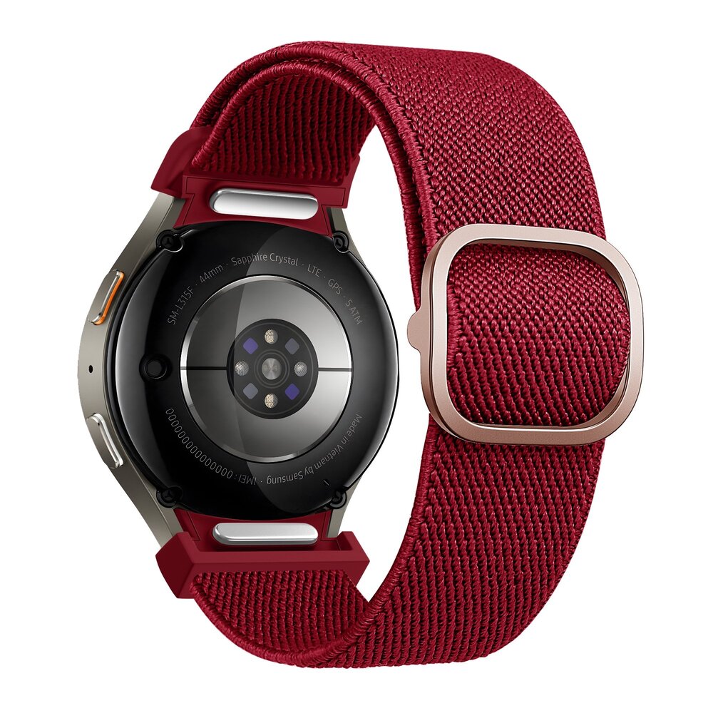 Bandz Bandz Samsung Galaxy Watch 6 Classic - 47mm elastische band 'Easy fit' (rood)