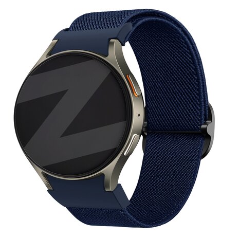 Bandz Bandz Samsung Galaxy Watch 6 Classic - 43mm elastische band 'Easy fit' (donkerblauw)