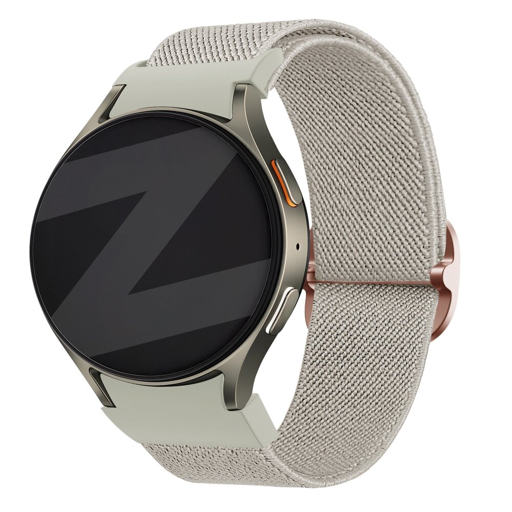 Bandz Bandz Samsung Galaxy Watch 6 Classic - 43mm elastische band 'Easy fit' (beige)