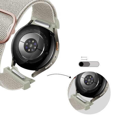 Bandz Bandz Samsung Galaxy Watch 6 - 40mm elastische band 'Easy fit' (beige)