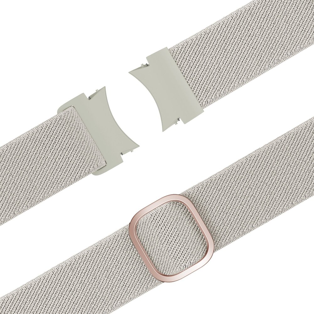 Bandz Bandz Samsung Galaxy Watch 6 - 40mm elastische band 'Easy fit' (beige)