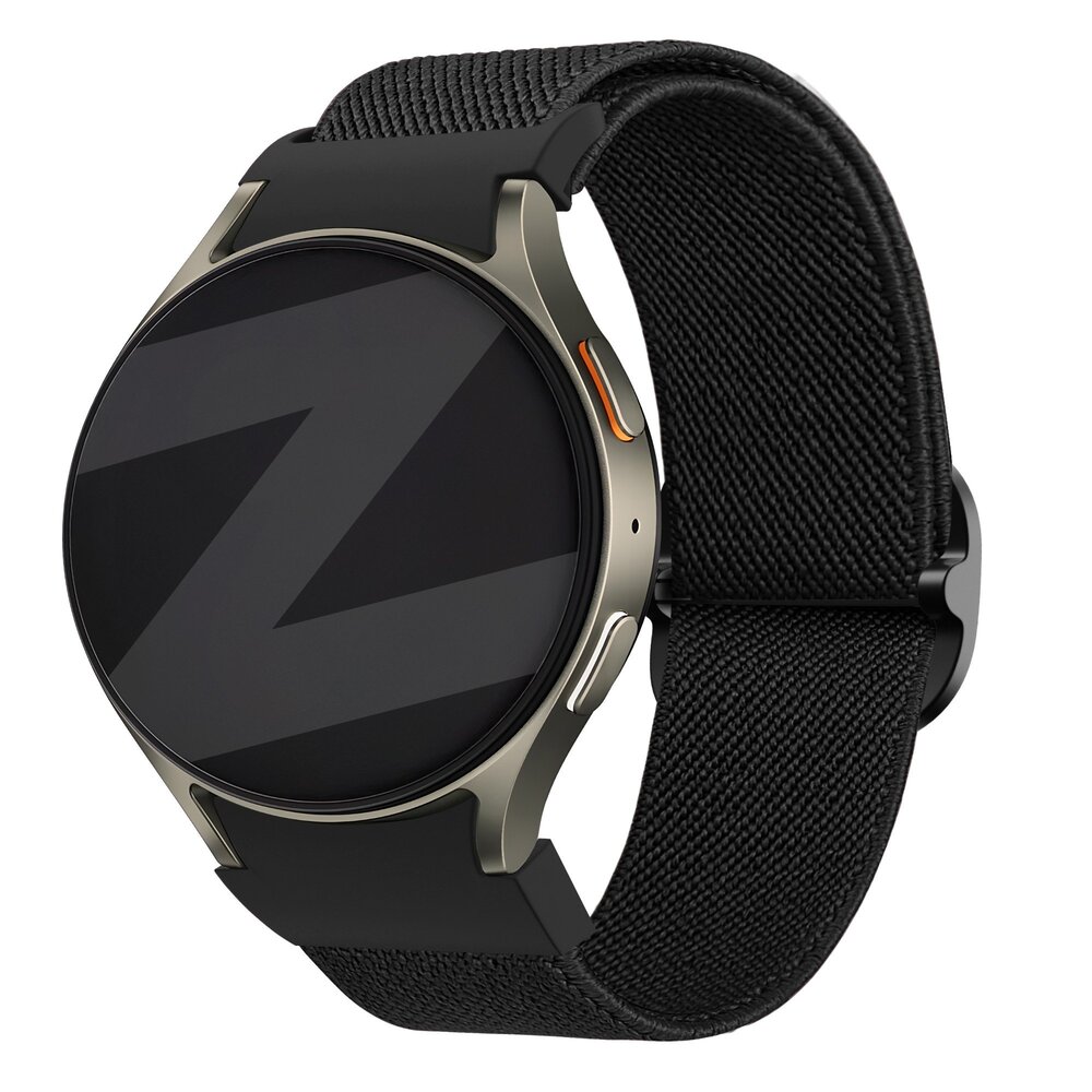 Bandz Bandz Samsung Galaxy Watch 7 - 44mm elastische band 'Easy fit' (zwart)