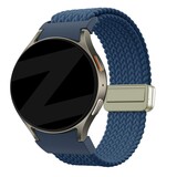 Bandz Bandz Samsung Galaxy Watch 4 Classic 46mm gevlochten band 'Easy fit' (blauw)