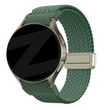 Bandz Bandz Samsung Galaxy Watch 6 Classic - 47mm gevlochten band 'Easy fit' (groen)