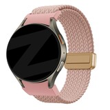 Bandz Bandz Samsung Galaxy Watch 6 Classic - 47mm gevlochten band 'Easy fit' (roze)