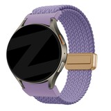 Bandz Bandz Samsung Galaxy Watch 6 - 40mm gevlochten band 'Easy fit' (lila)