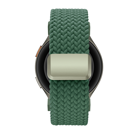 Bandz Bandz Samsung Galaxy Watch 7 - 44mm gevlochten band 'Easy fit' (groen)