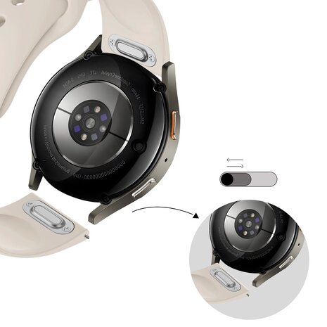 Bandz Bandz Withings ScanWatch Light sport band 'Easy fit' (sterrenlicht light)