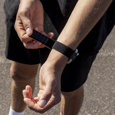 BALR. BALR Amazfit Bip 3 (Pro) nylon band (zwart)