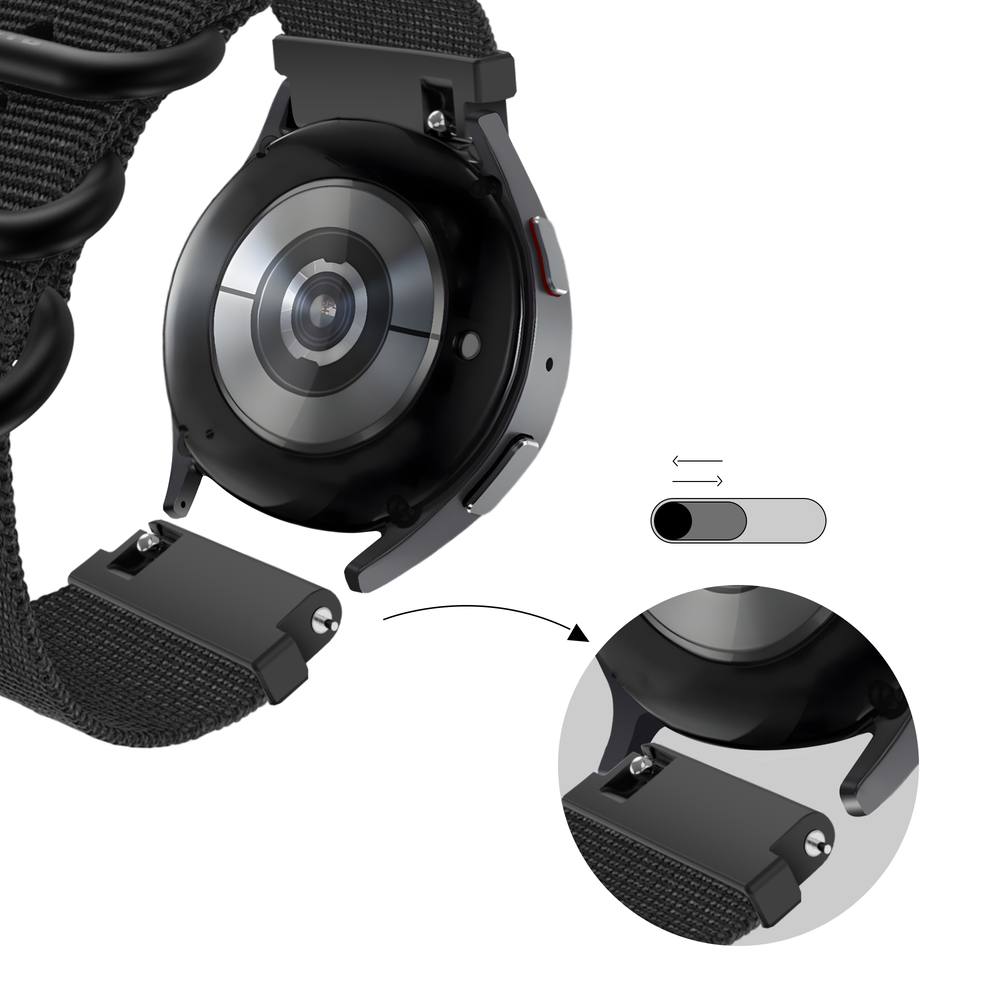 BALR. BALR Polar Ignite 2 nylon band met gesp (zwart)