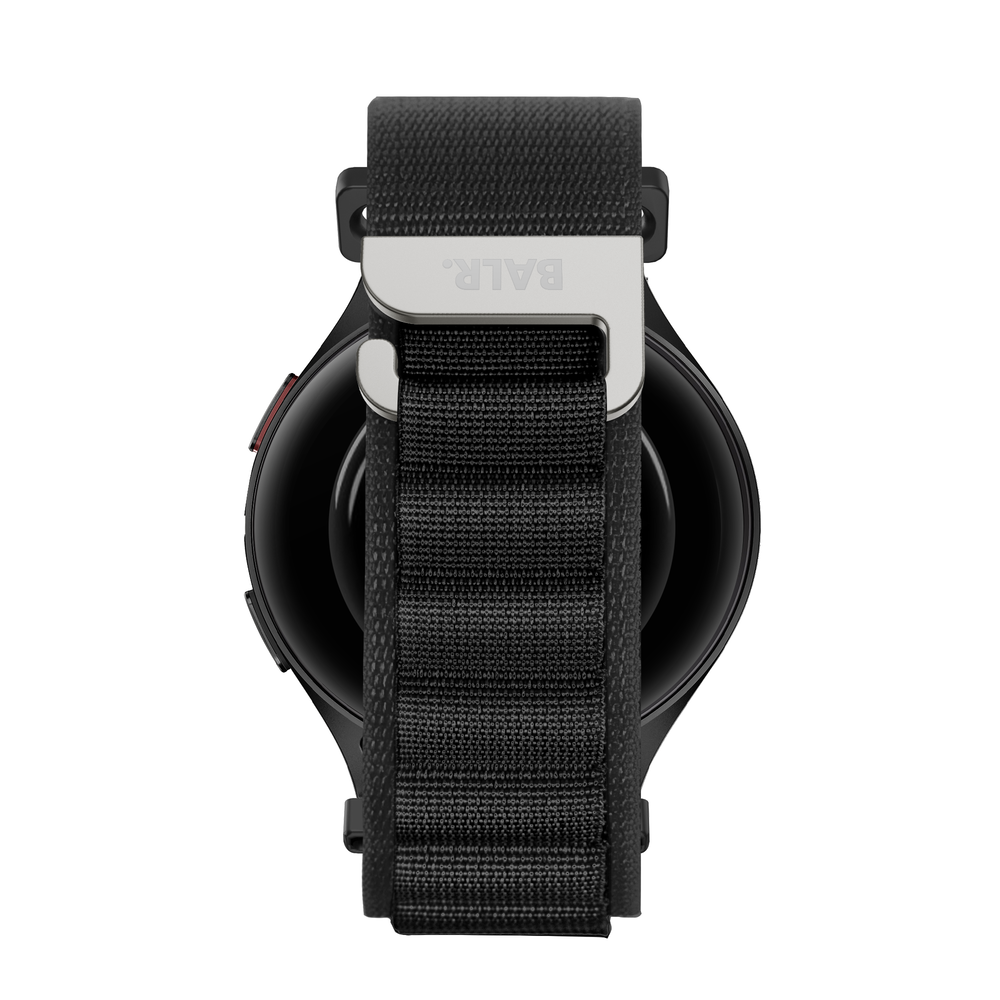 BALR. BALR Samsung Galaxy Watch 5 44mm Alpine loop band (zwart) BALR. BALR Samsung Galaxy Watch 5 44mm Alpine loop band (zwart)
