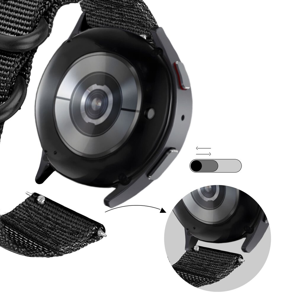 BALR. BALR Polar Grit X nylon band met gesp (zwart) BALR. BALR Polar Grit X nylon band met gesp (zwart)