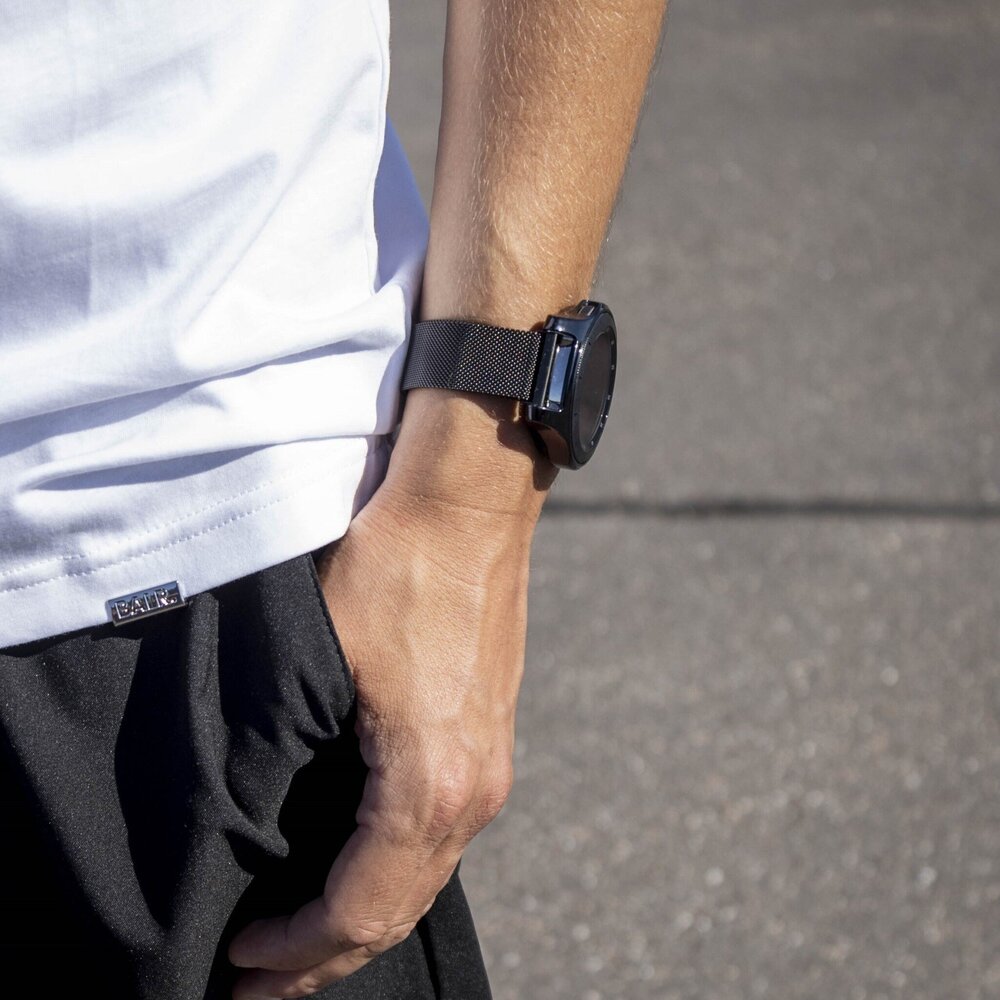 BALR. BALR Polar Grit X Milanese band (zwart)