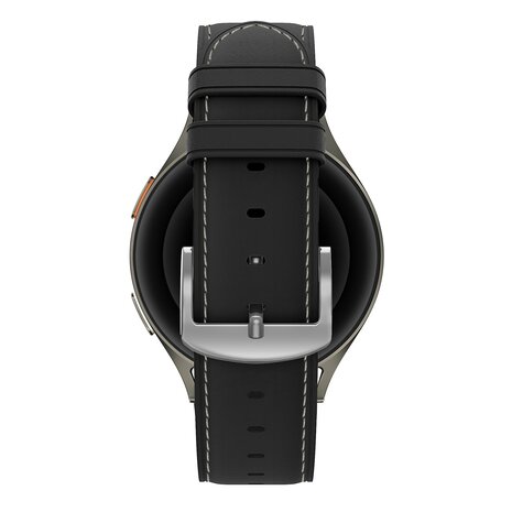 Bandz Bandz Amazfit Active lederen band 'Easy fit' (zwart)