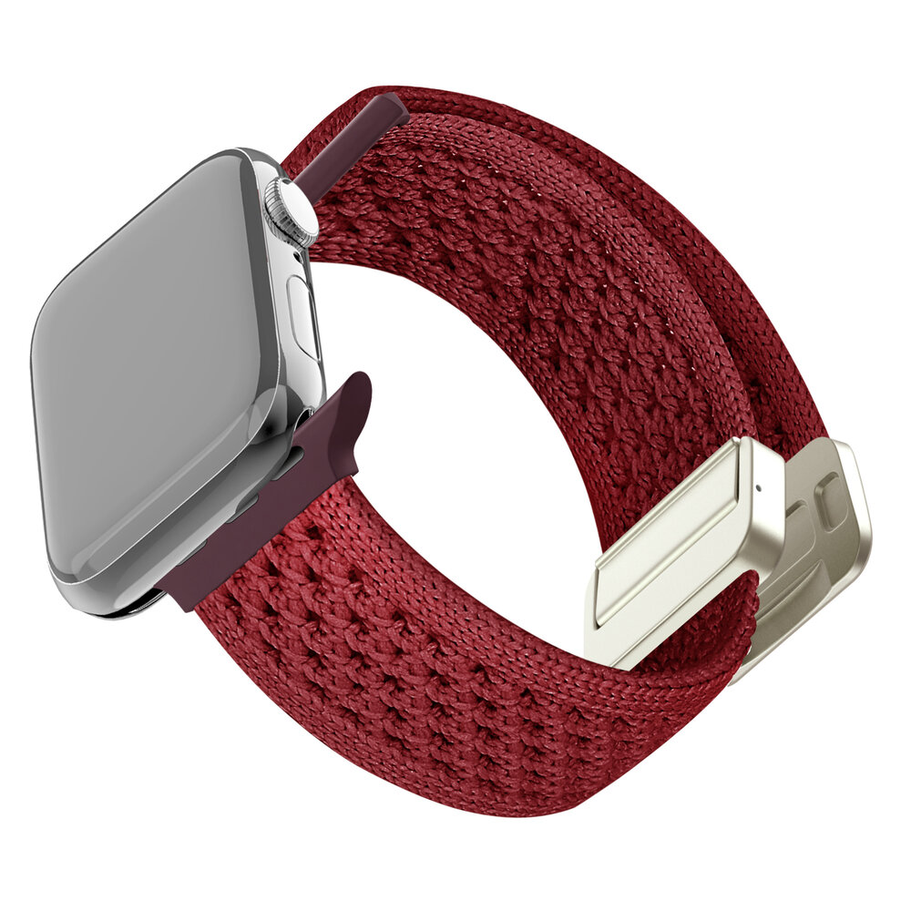 Bandz Bandz Bandz Apple Watch vintage nylon band (wijnrood)