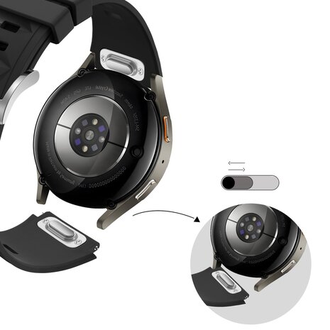 Bandz Bandz Huawei Watch GT 4 - 41mm siliconen band 'Easy fit' (zwart)