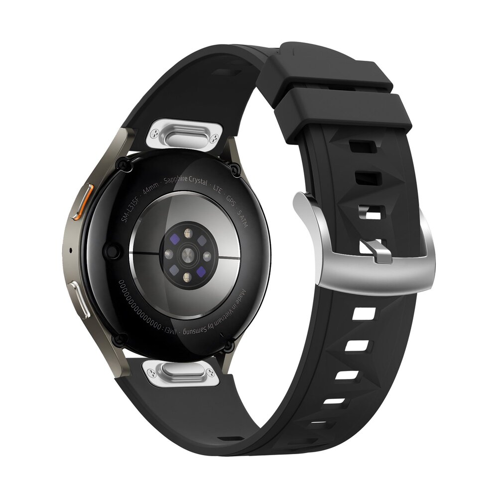 Bandz Bandz Huawei Watch 5 - 42mm siliconen band 'Easy fit' (zwart)