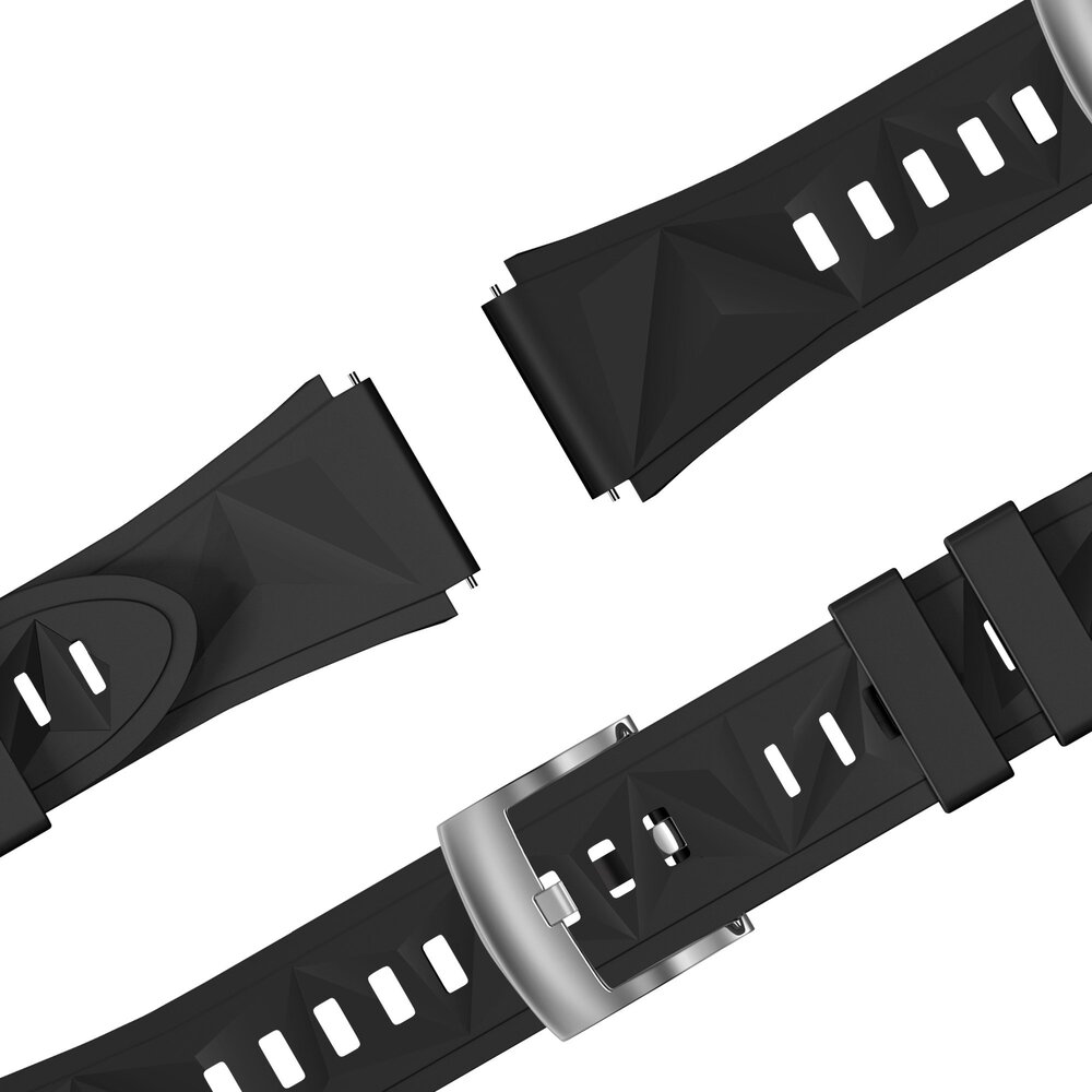 Bandz Bandz Withings ScanWatch 2 - 38mm siliconen band 'Easy fit' (zwart)