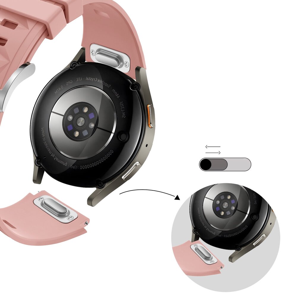 Bandz Bandz Withings ScanWatch 2 - 38mm siliconen band 'Easy fit' (roze)