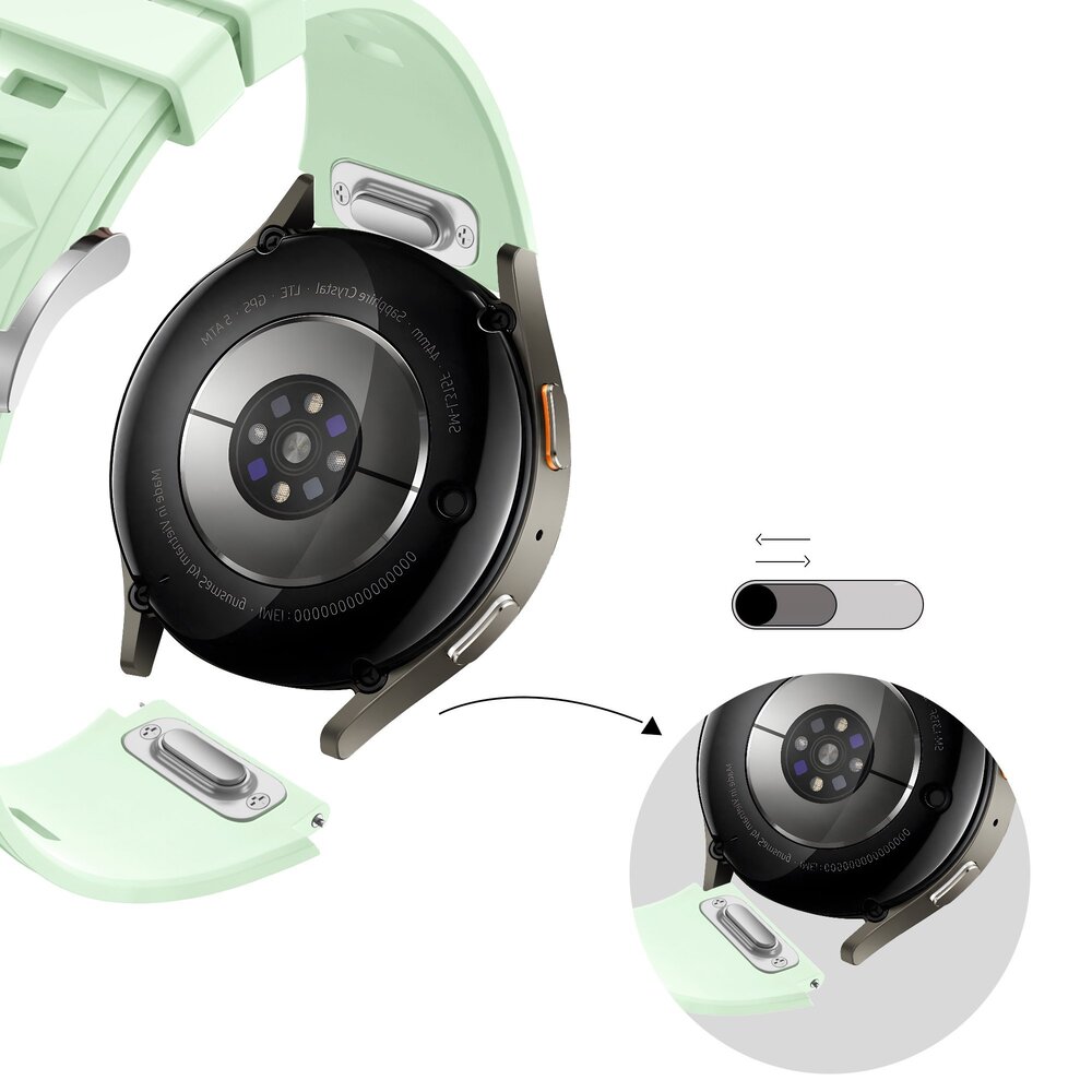 Bandz Bandz Withings ScanWatch 2 - 38mm siliconen band 'Easy fit' (lichtgroen)