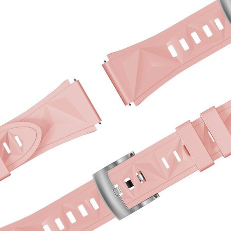 Bandz Bandz Withings Steel HR - 36mm siliconen band 'Easy fit' (roze)