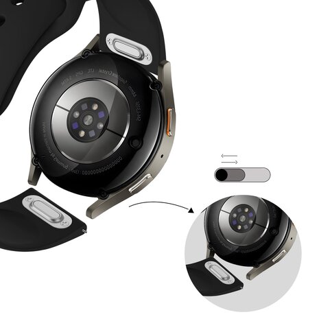 Bandz Bandz Huawei Watch 4 (Pro) sport band 'Easy fit' (zwart)