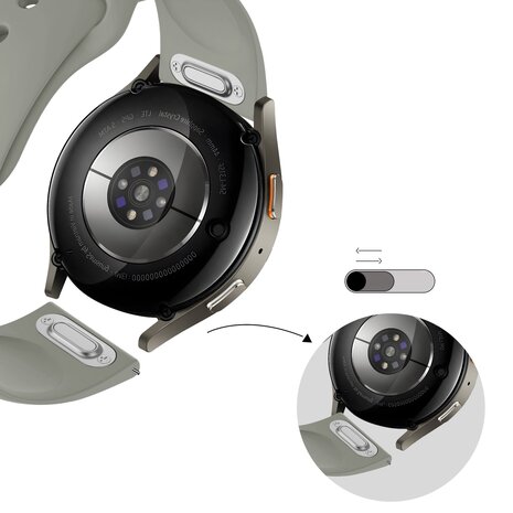 Bandz Bandz Huawei Watch 4 (Pro) sport band 'Easy fit' (lichtgrijs)