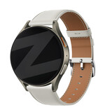 Bandz Bandz Withings Steel HR - 36mm lederen band 'Easy fit' (wit)