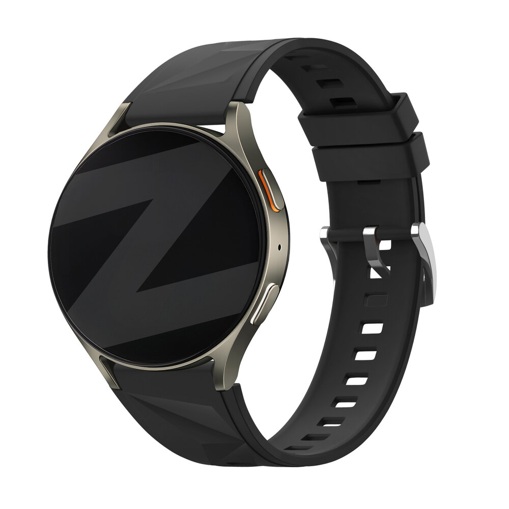 Bandz Bandz Huawei Watch 5 - 42mm siliconen band 'Easy fit' (zwart)