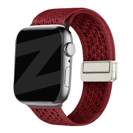 Bandz Bandz Bandz Apple Watch vintage nylon band (wijnrood)