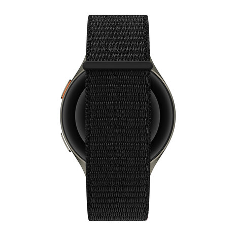 Bandz Bandz Samsung Galaxy Watch 46mm nylon band 'Easy fit' (zwart)