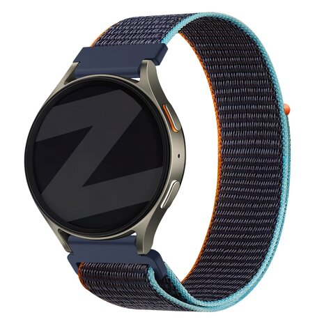 Bandz Bandz Huawei Watch 3 (Pro) nylon band 'Easy fit' (donkerblauw mix)